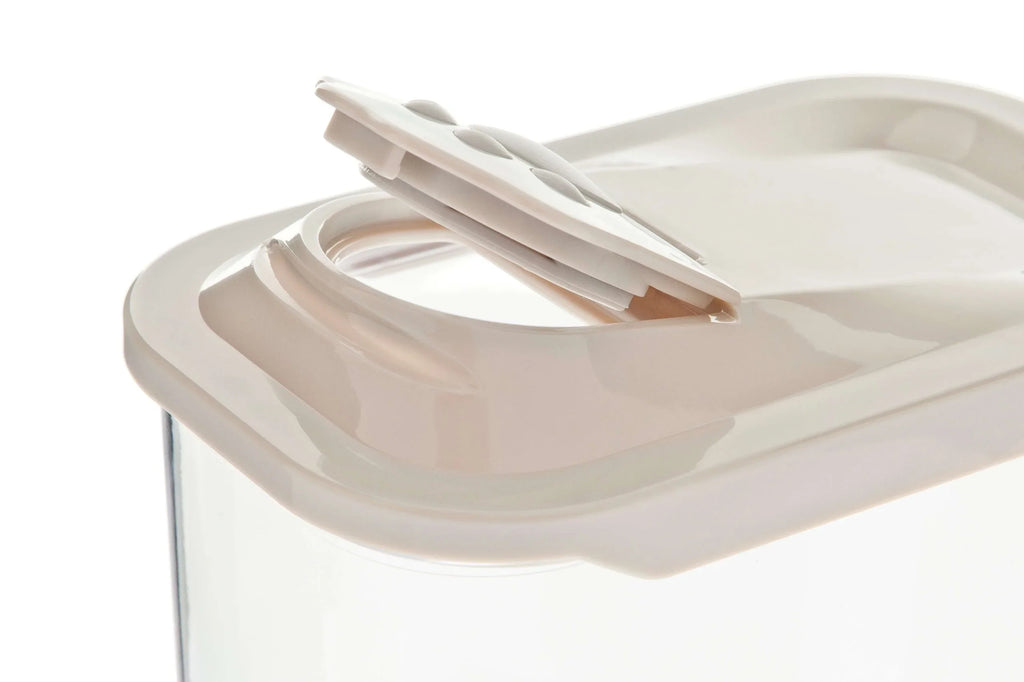 Caja hermética de snacks y pienso gris image 3