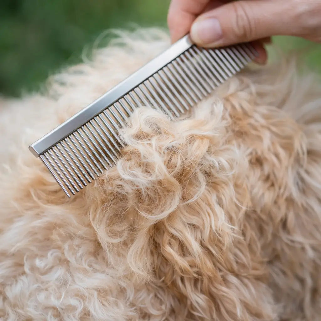 Peine metálico perro